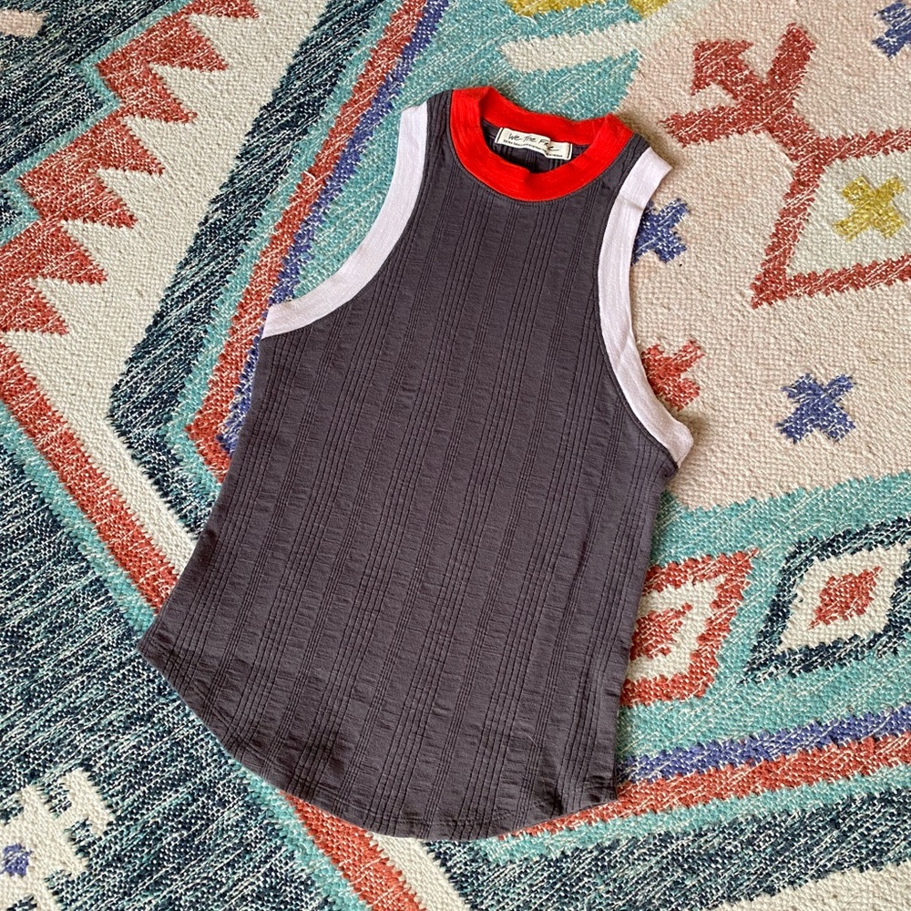 Free People We the Free Cooper color block ribbed tank size XS